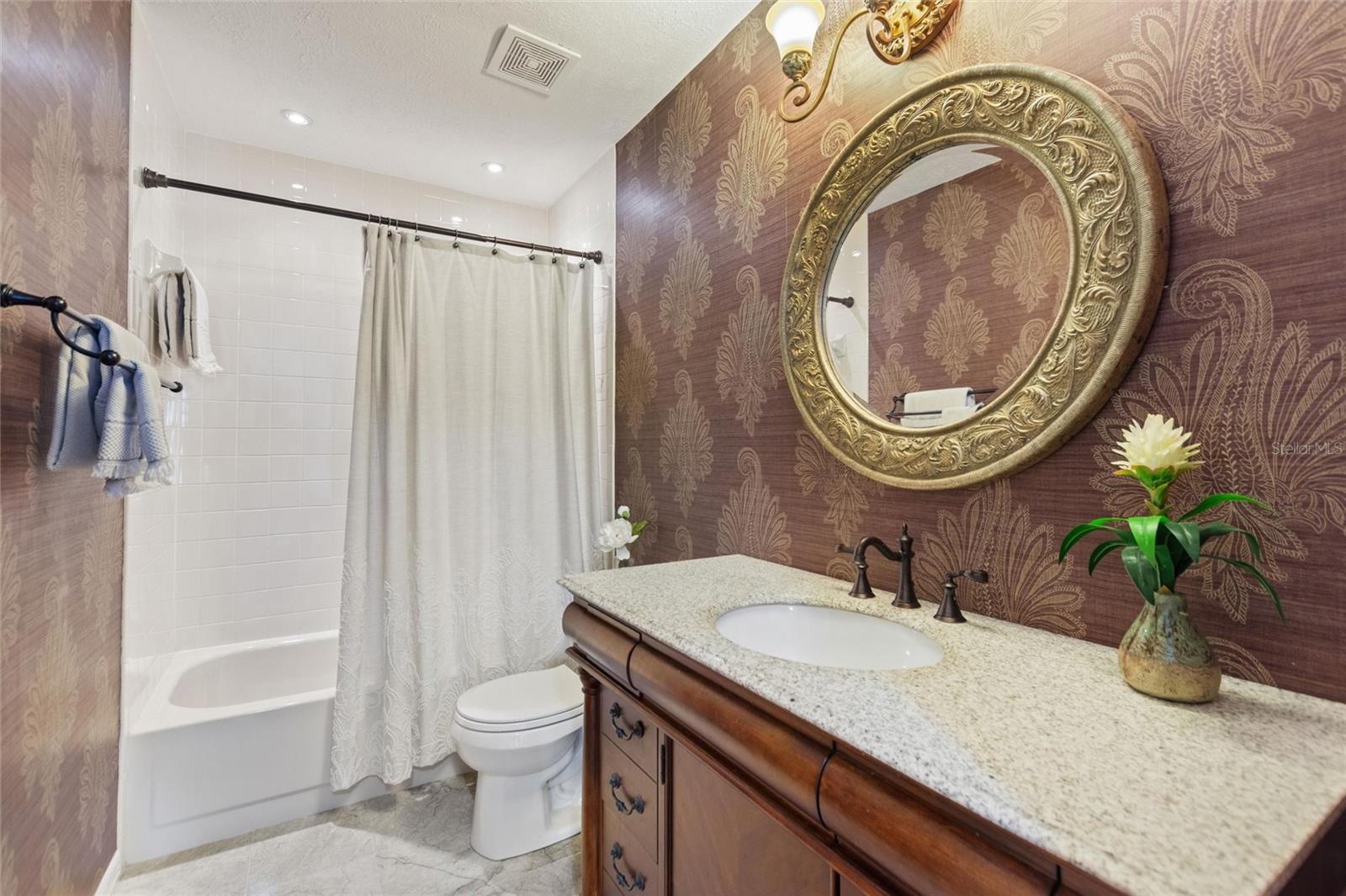 The master bedroom is a very gracious size and will accommodate all of your large furniture pieces!