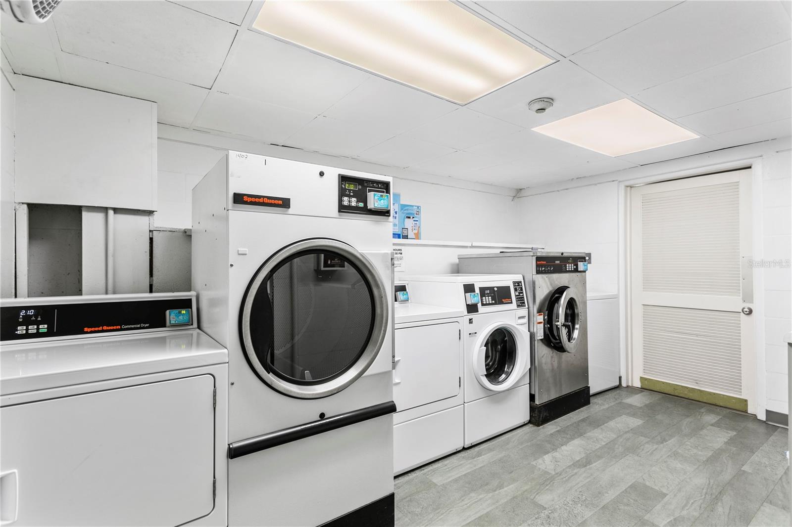 Conveniently located community laundry room just down the hallway.