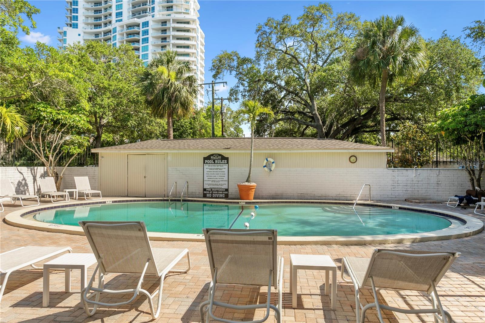 Community pool offers the perfect spot to unwind or socialize on warm afternoons.