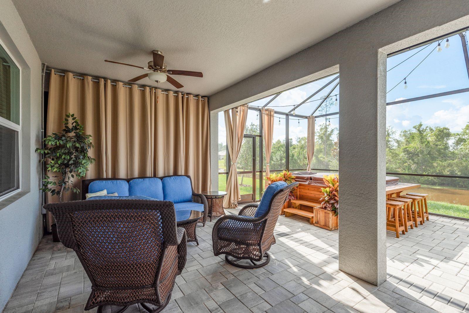 Covered patio and screened-in lanai