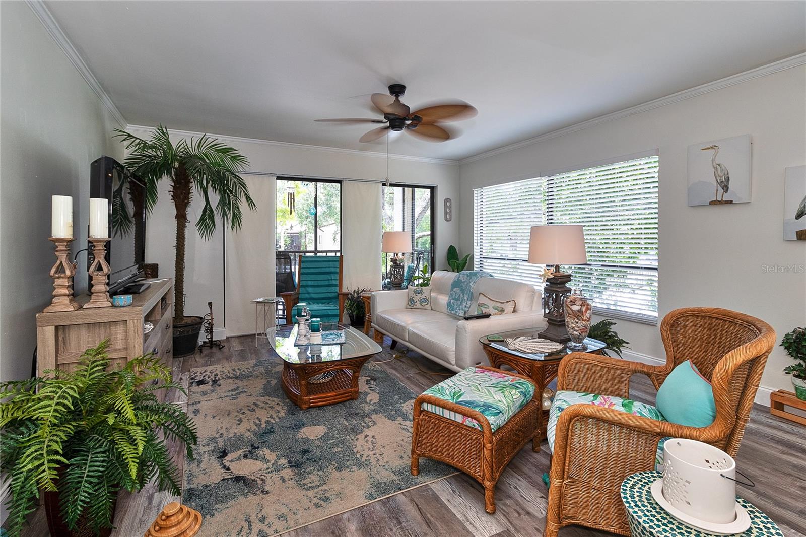 An abundance of light throughout entire unit.