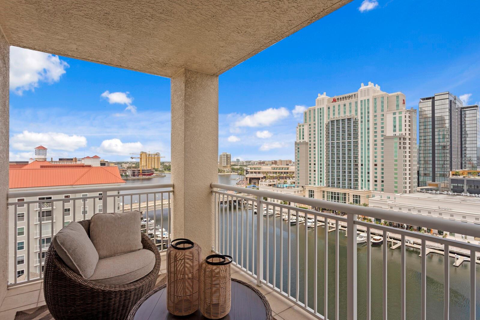 Front balcony overlooking the channel