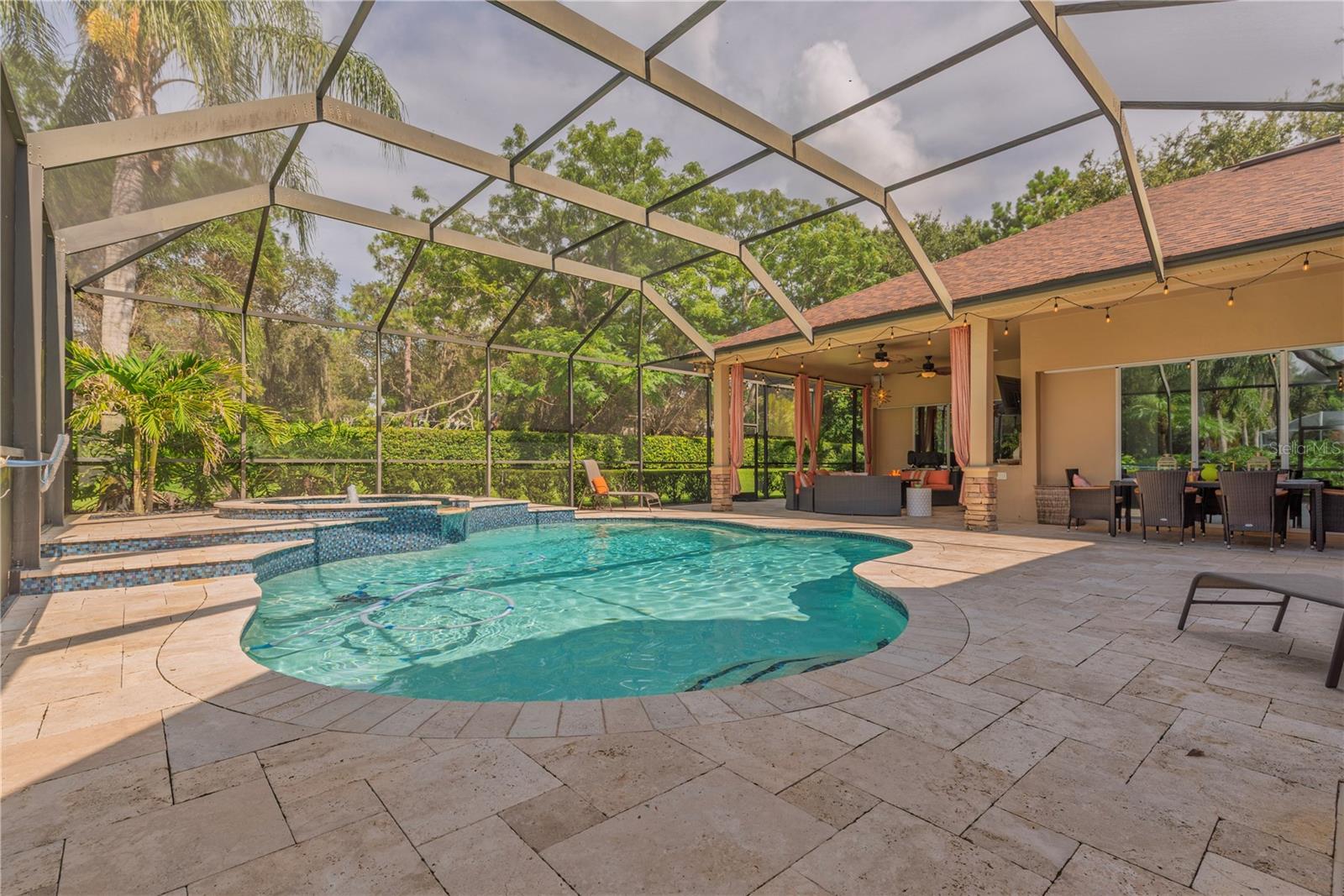 Exterior entertaining space.