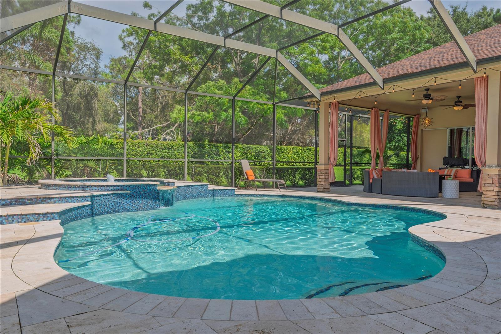 Salt water pool and spa.