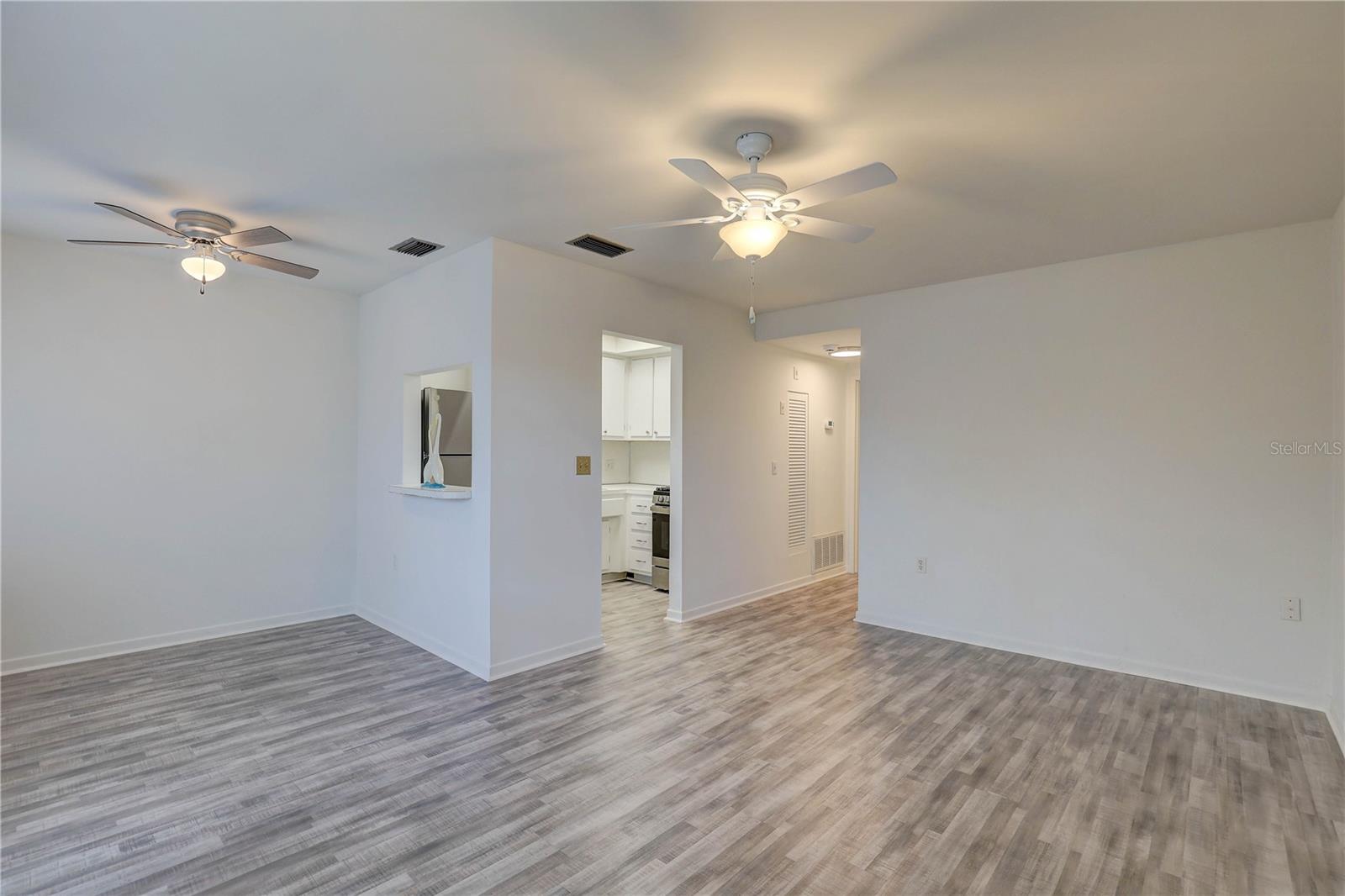 Living room and Dining room