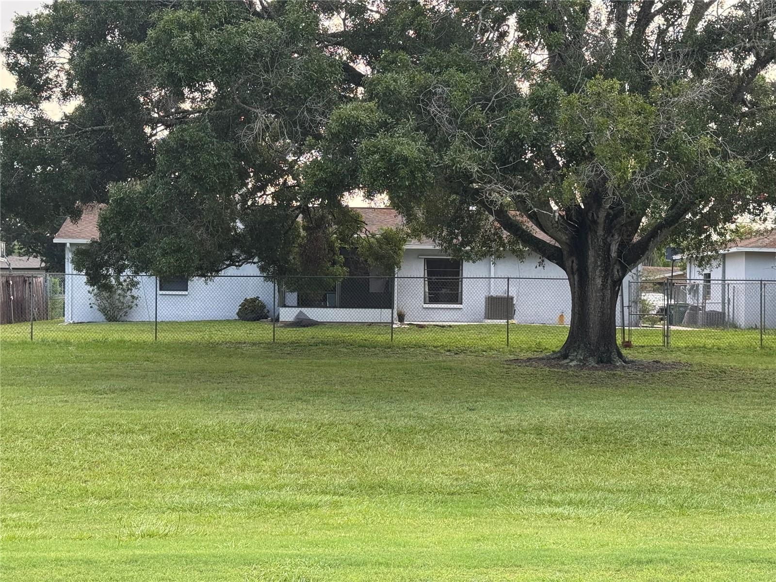 rear of home