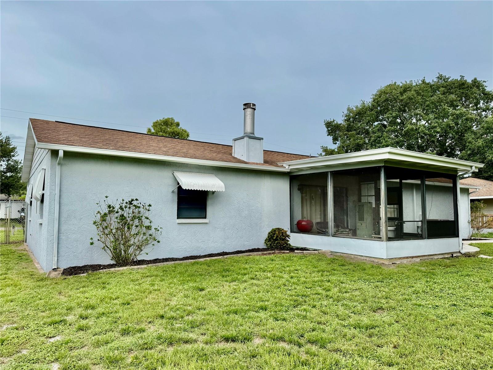 rear of home