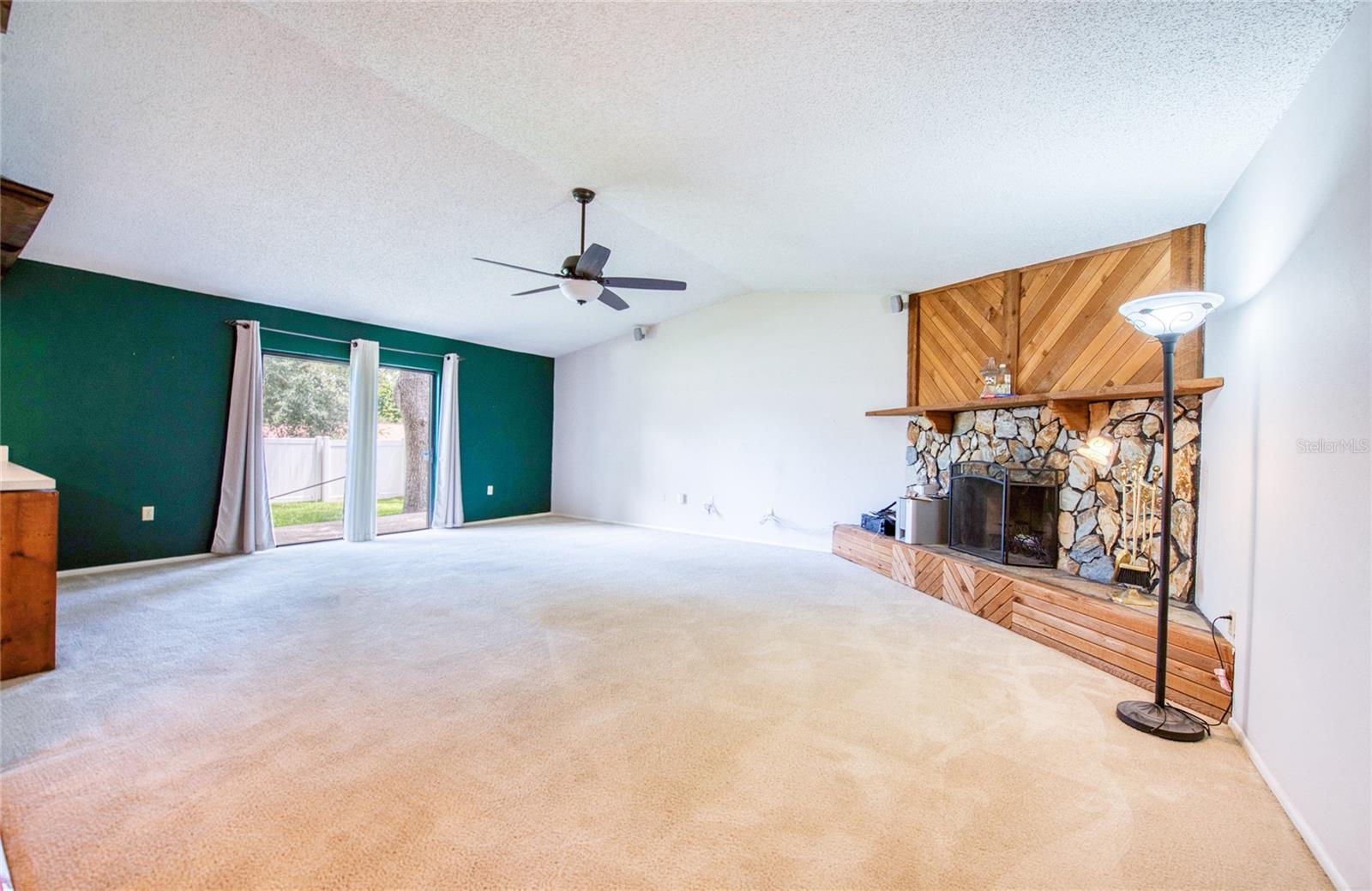 Great Room with Beautiful fireplace & Surround sound system