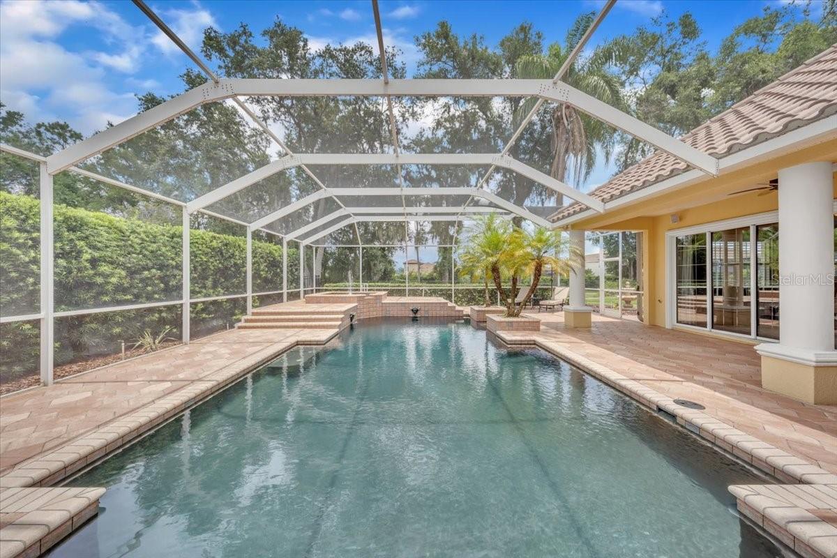 Heated saltwater pool with 8-foot depth—your personal oasis!
