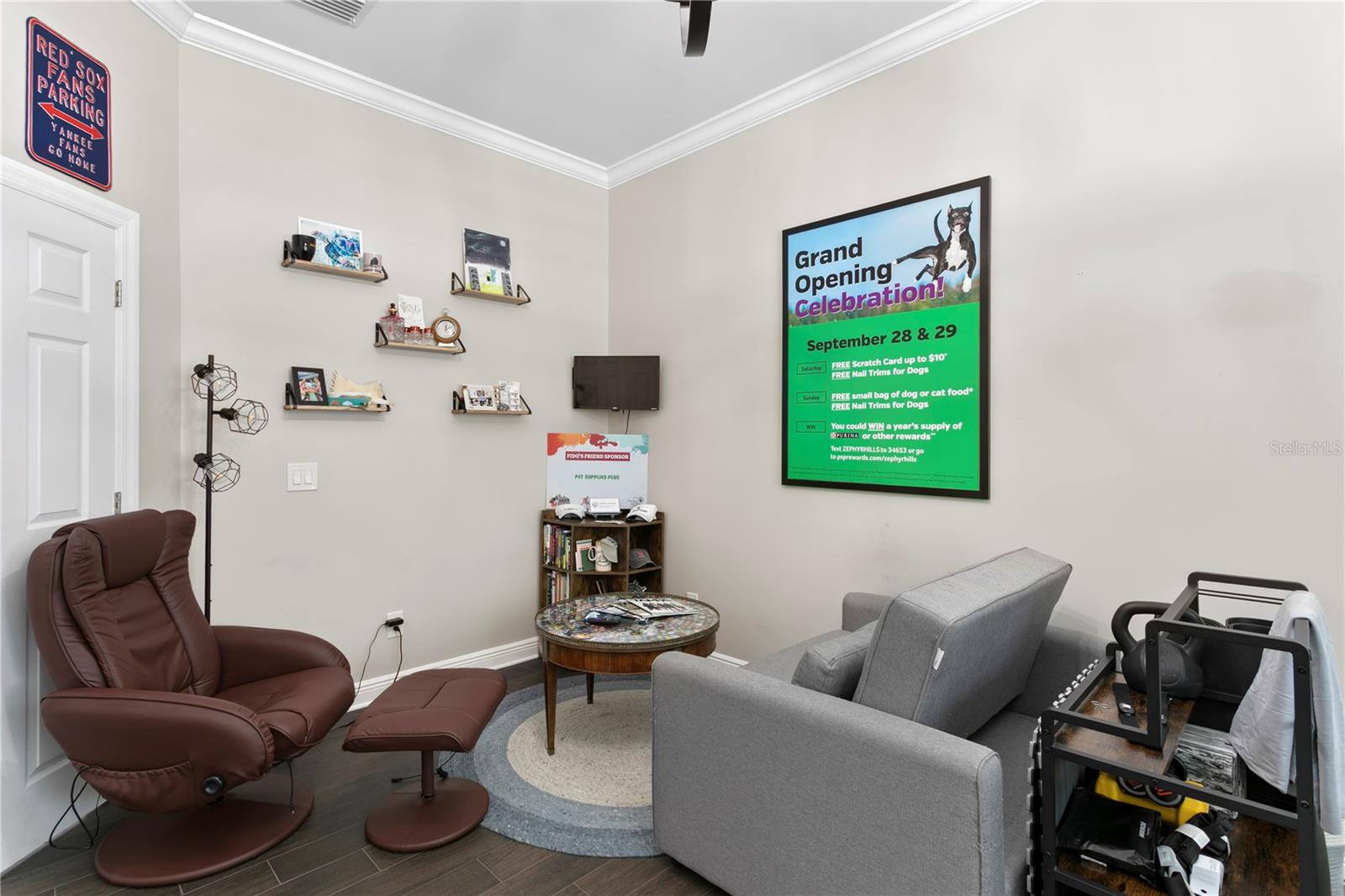 The third bedroom is currently set up as a home office, offering flexible space to suit your needs.