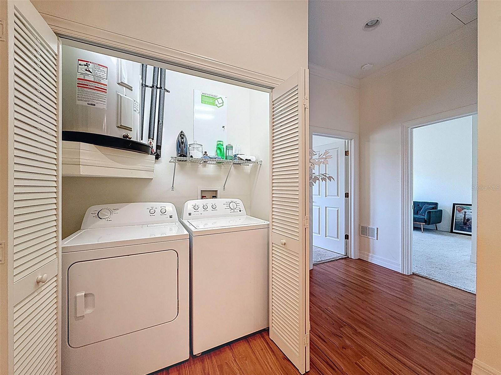 Utility Closet with washer and dryer