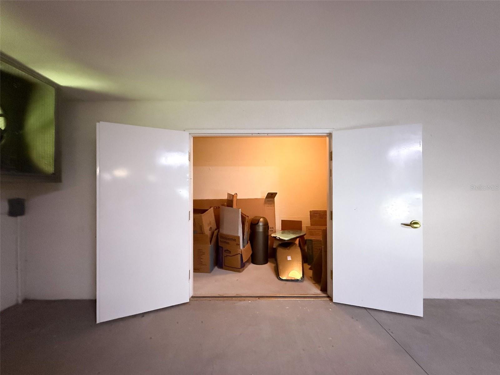 Downstairs storage room