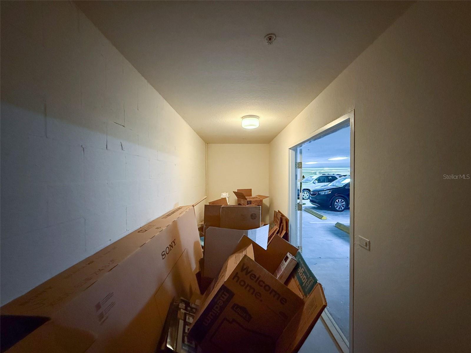 HUGE downstairs storage room