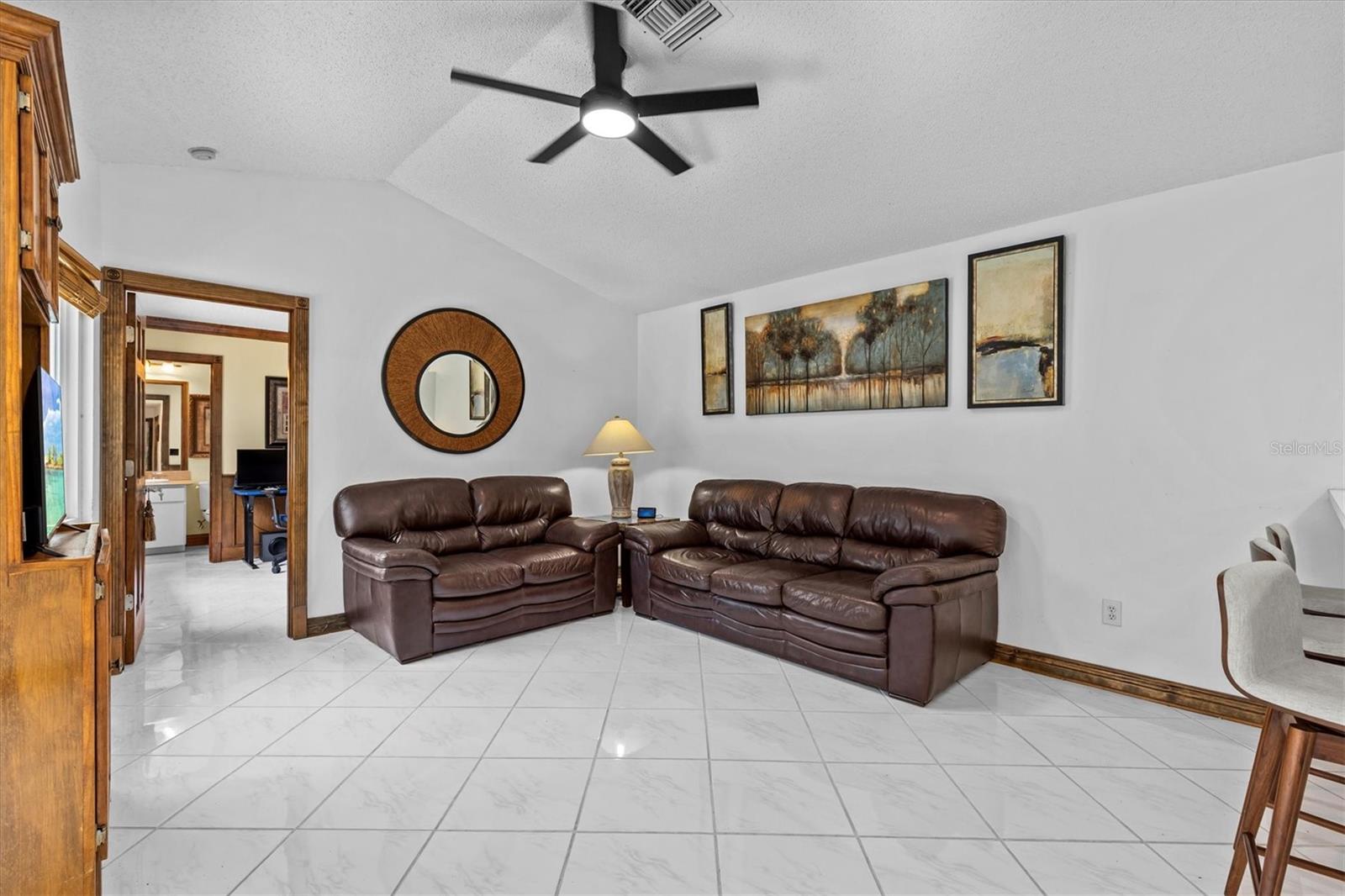 Family room off the kitchen.