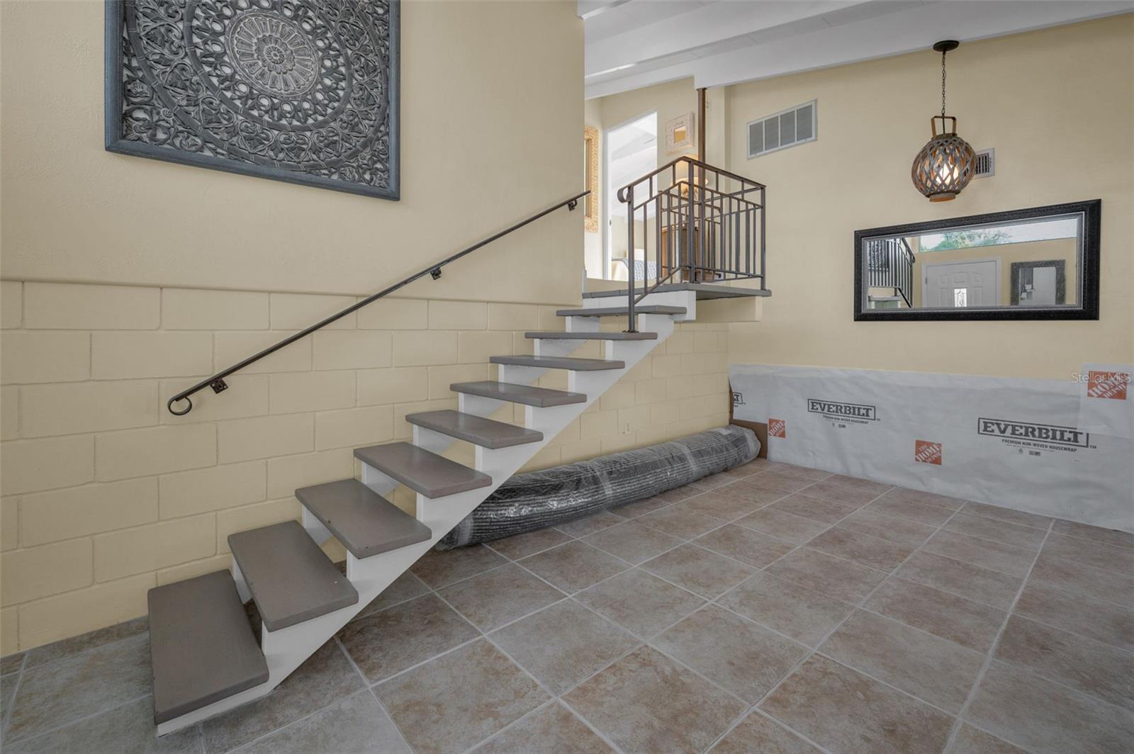 stairs to second level