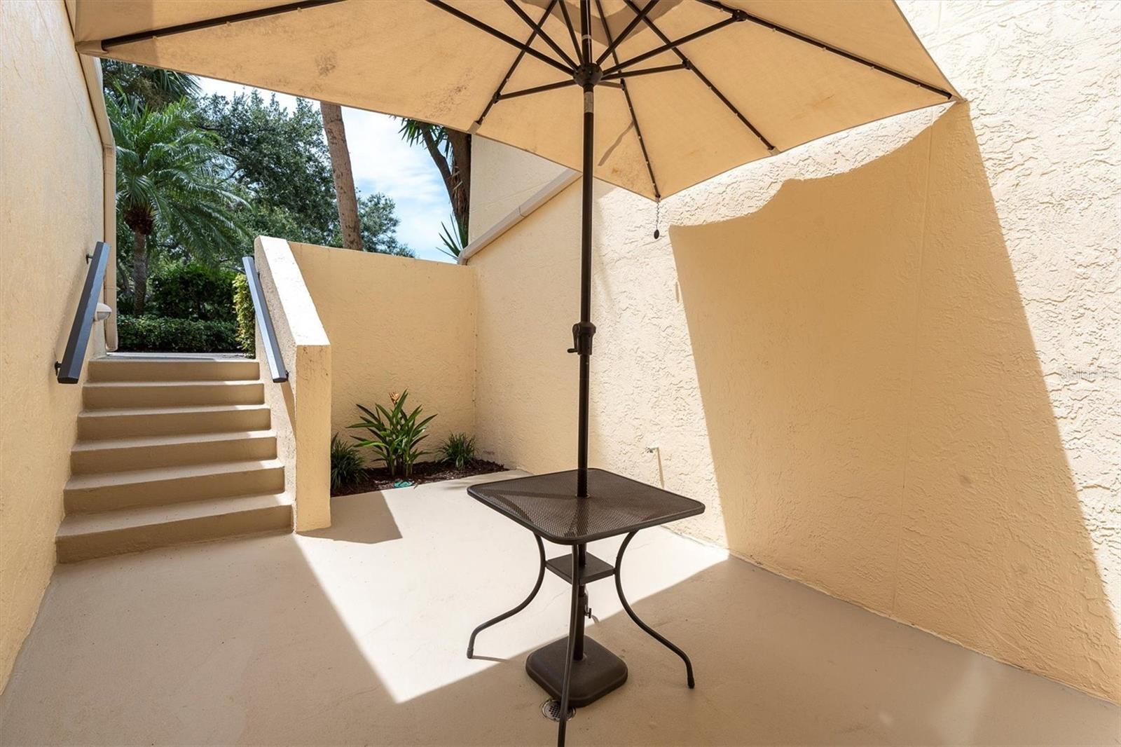Large patio off second bedroom