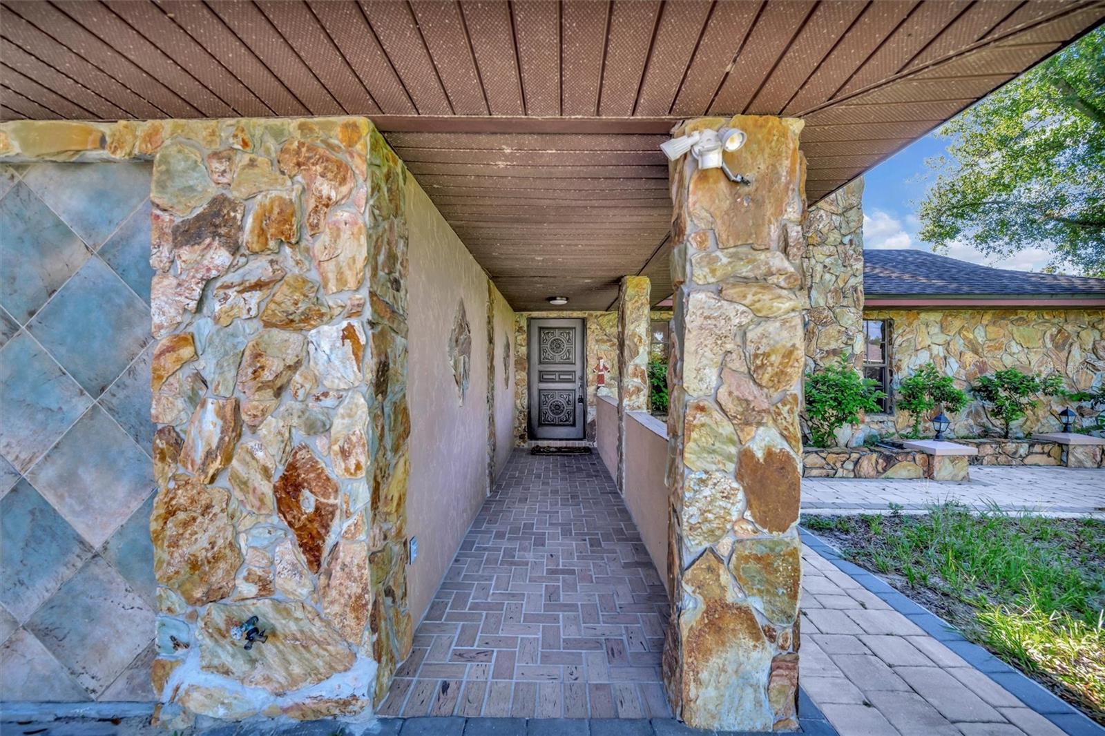 Covered front entry