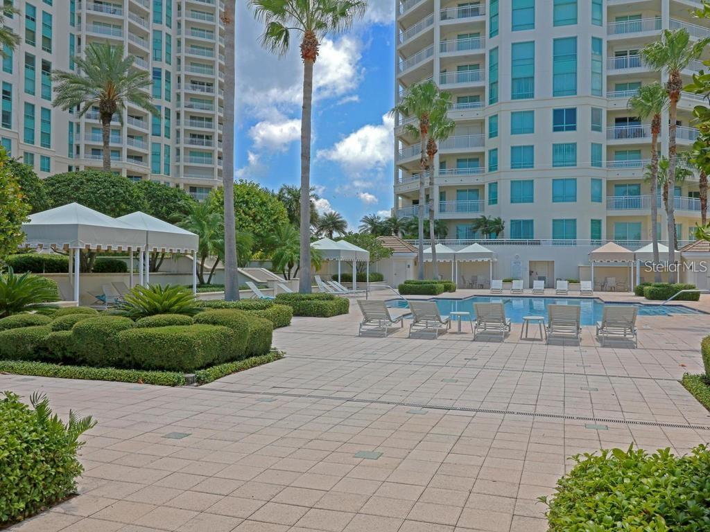 Relax in the shade with private cabanas