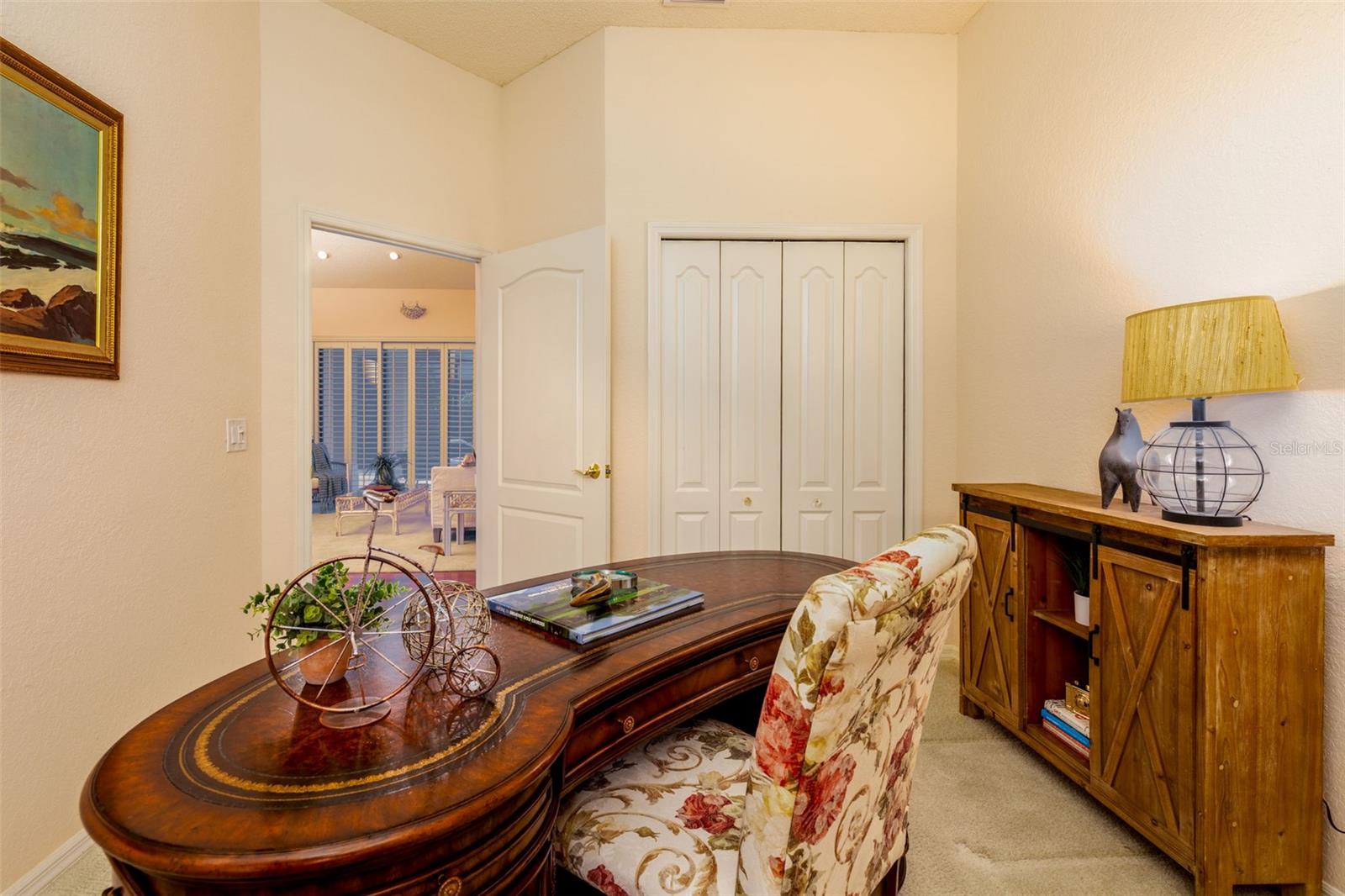 Bedroom #4 or Office Den with Closet into Living Room