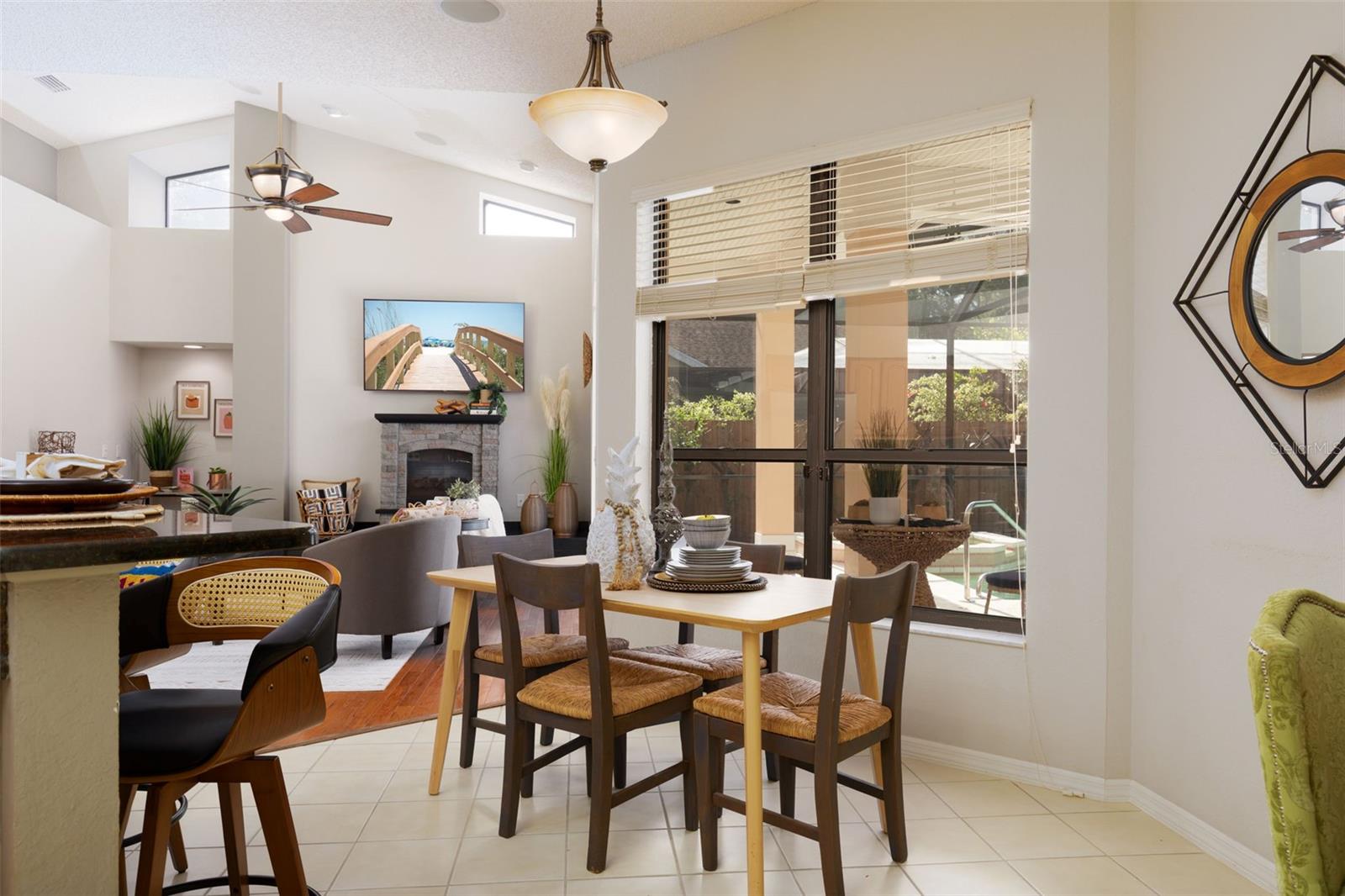 Kitchen into Family Room