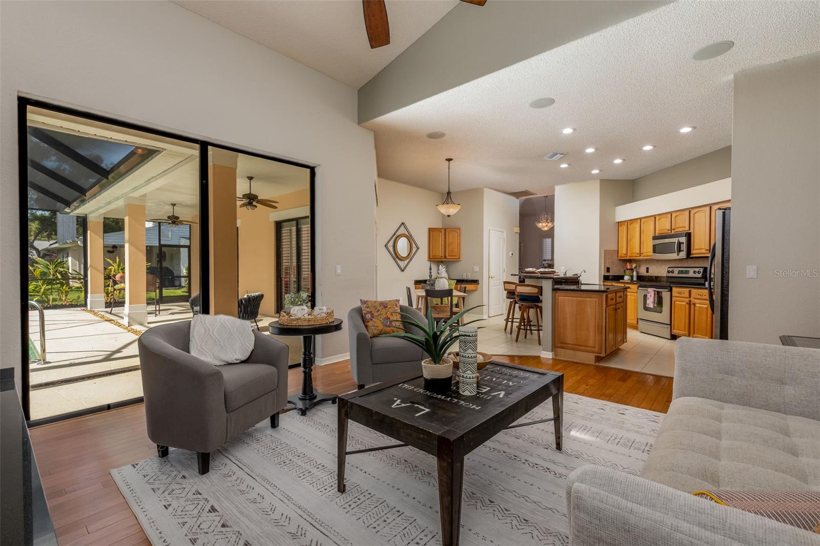 Family Room into Kitchen