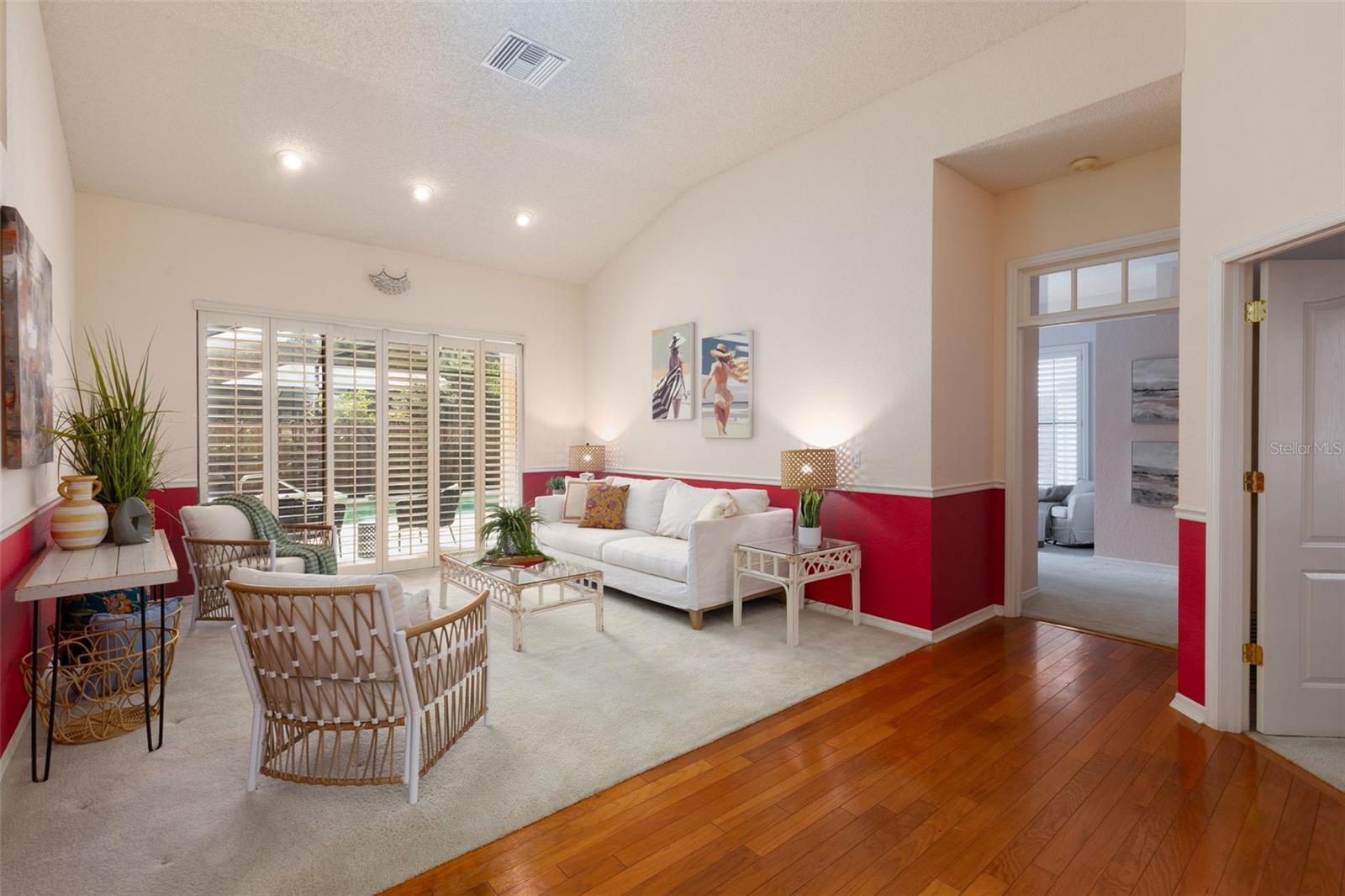 Formal Living Room into Bedroom #4 or Office/Den and Primary Bedroom