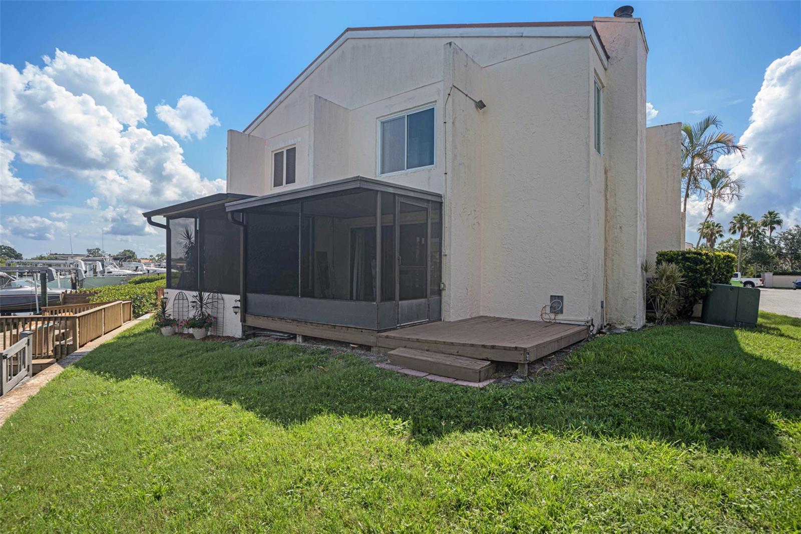 Screened lanai and open deck.