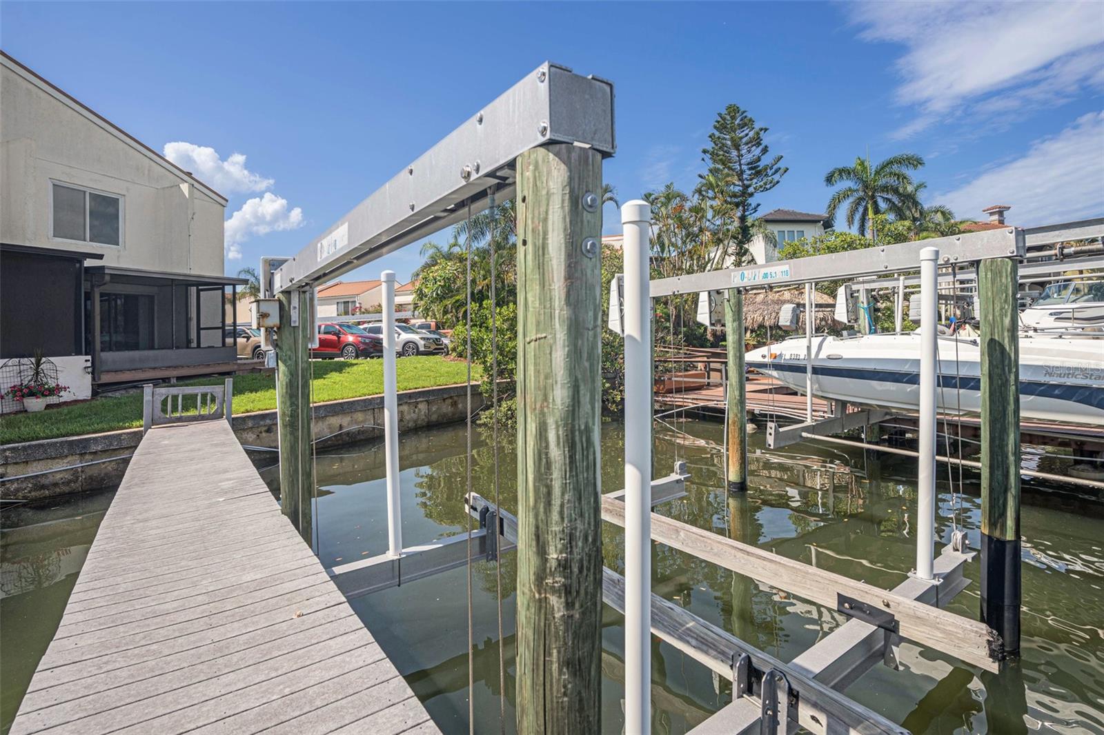 Private boat dock/lift.