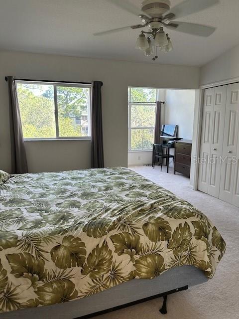 Third floor bedroom with office area