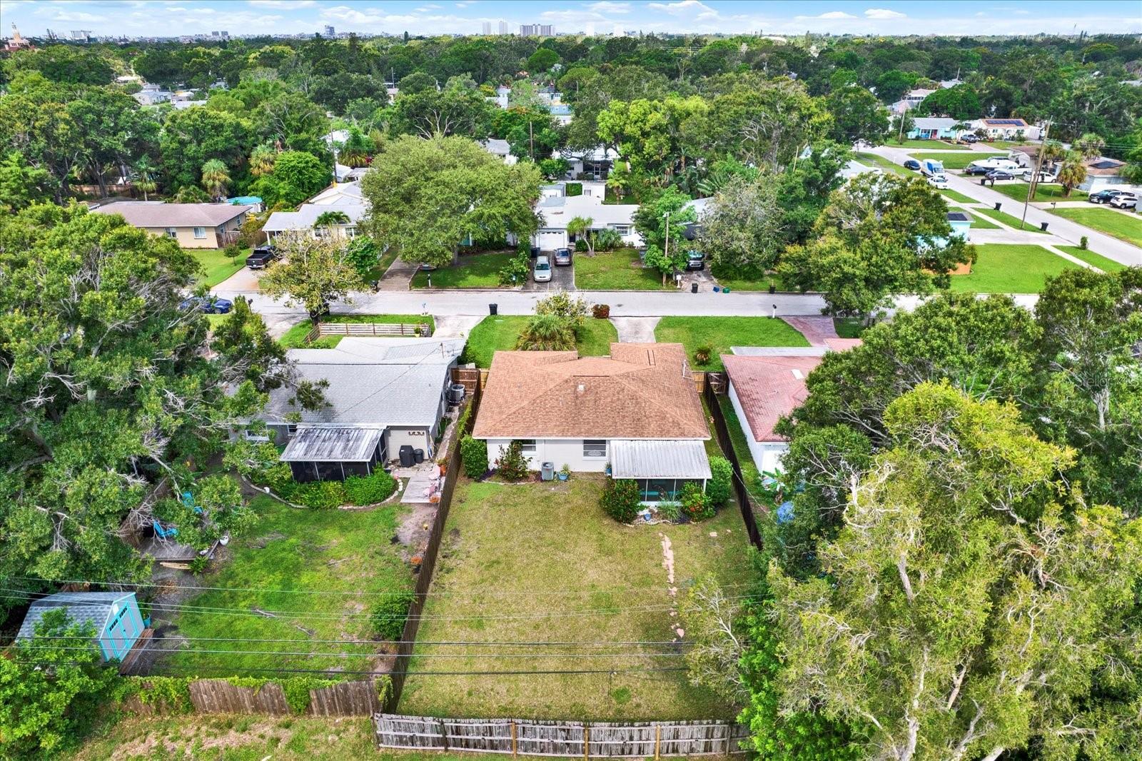 aerial backyard