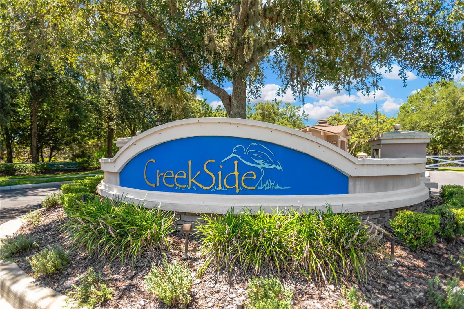 The gated entrance to the community.