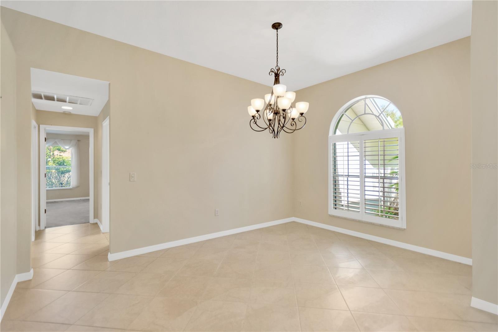 Closer look at formal dining room.