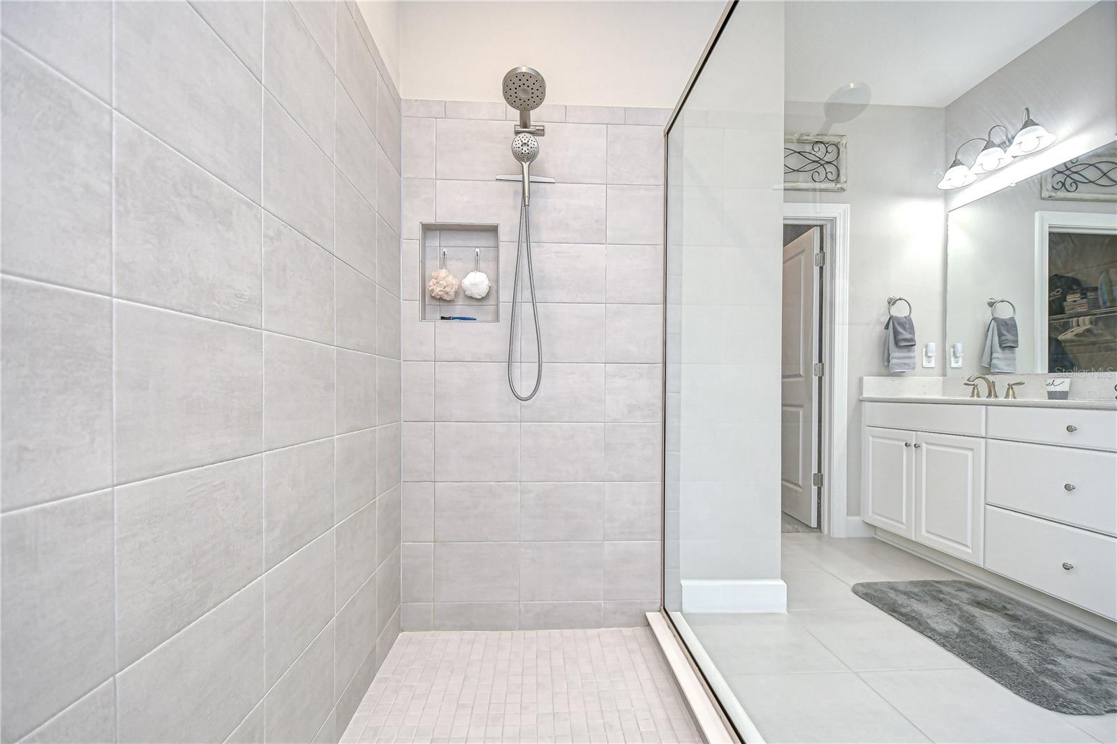 Large walk-in shower!