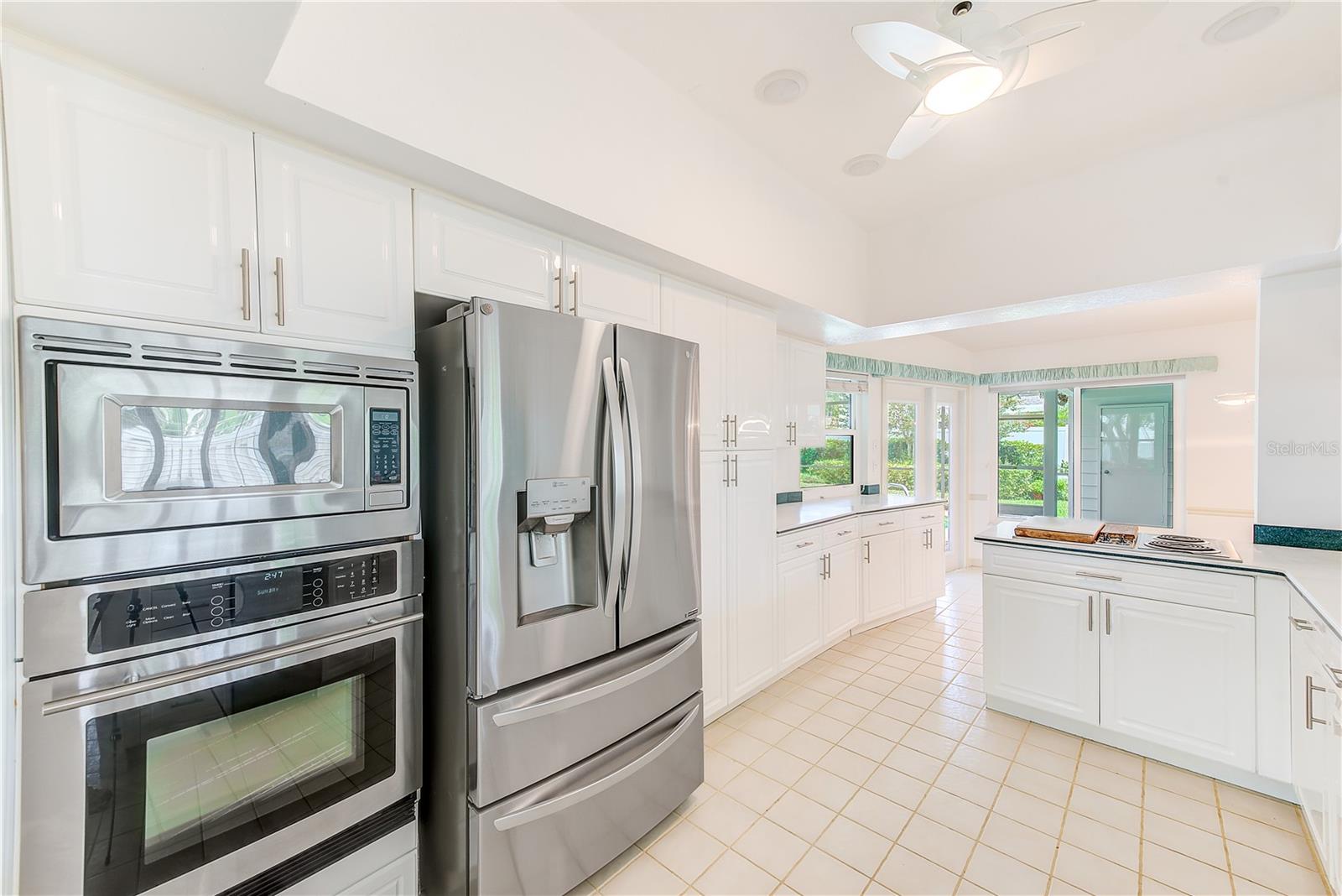 Kitchen with stainless steel appliances