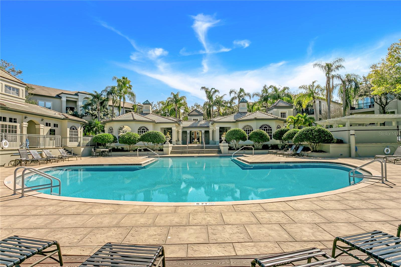 Take a dip — the refreshing community pool is just steps from your unit, with all amenities within easy reach.