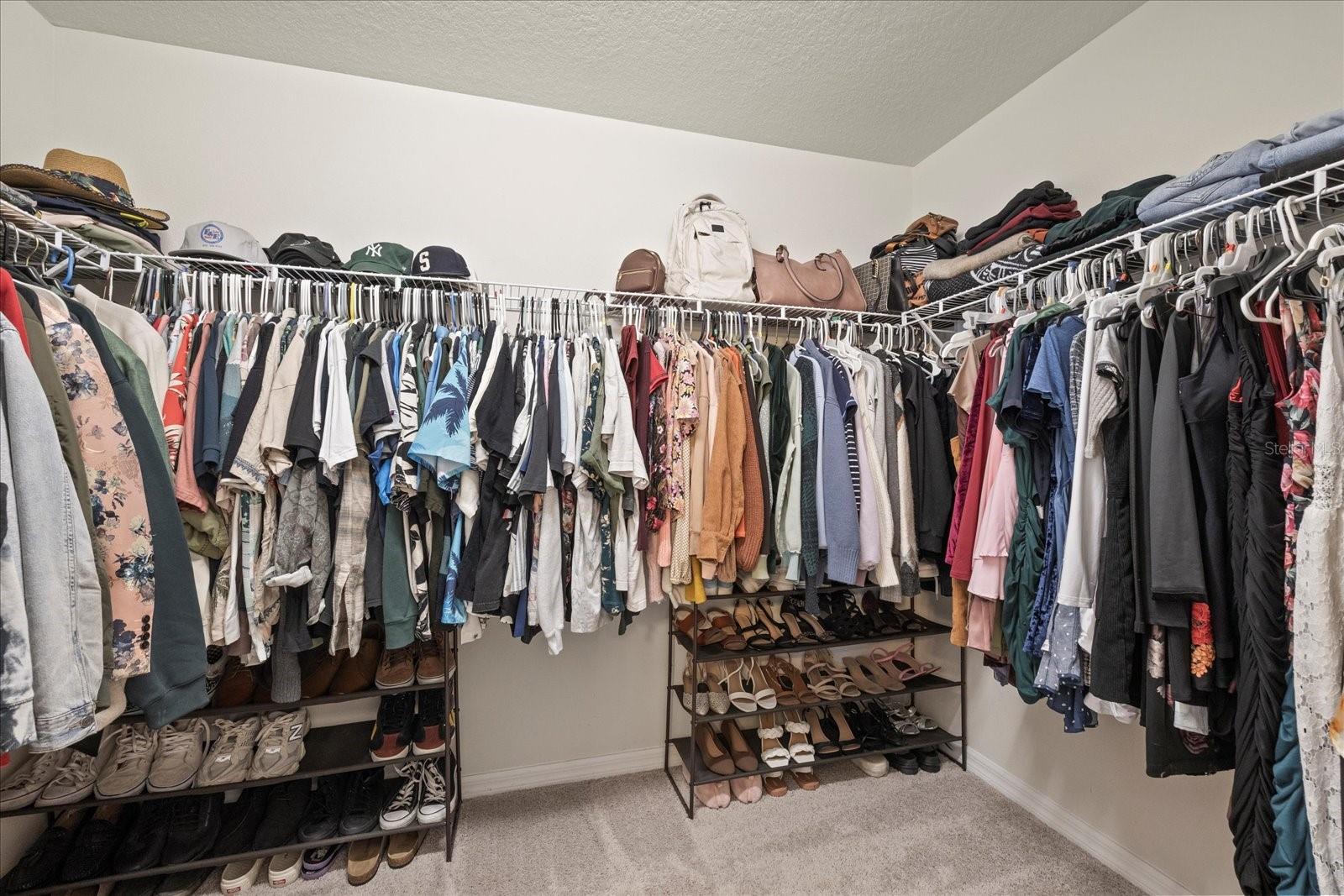 Spacious Walk-in primary Closet