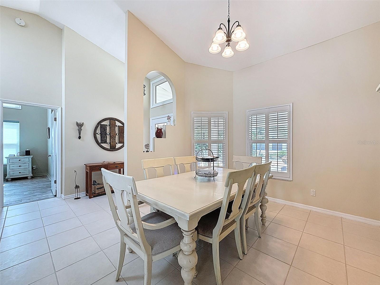 Spacious dining room
