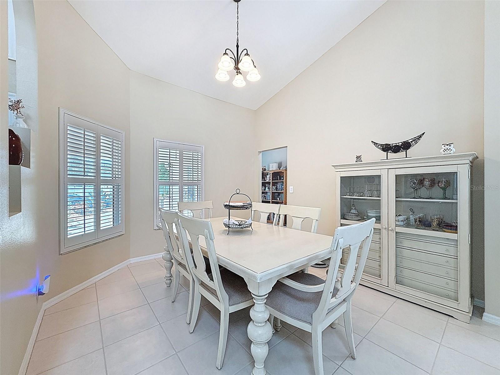 Spacious dining room