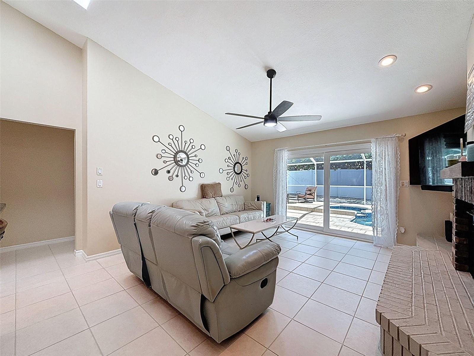 Second living room leading to the pool