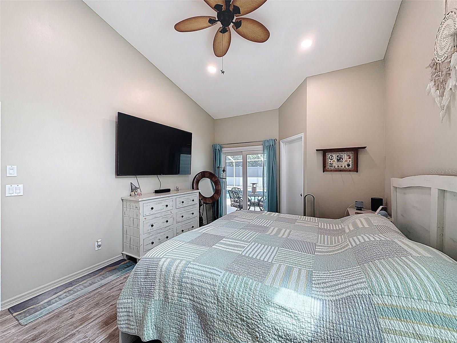 Master bedroom suite with private full bathroom and two WICs