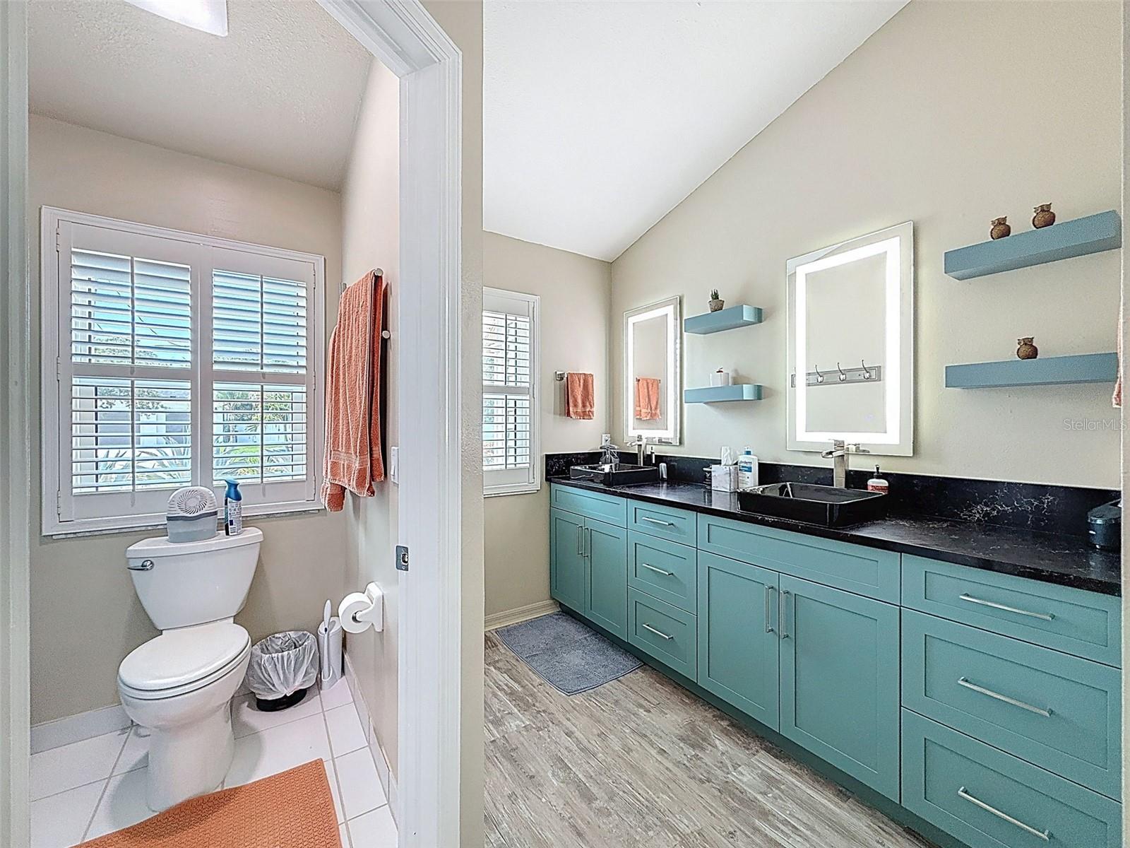 Master bathroom with water closet