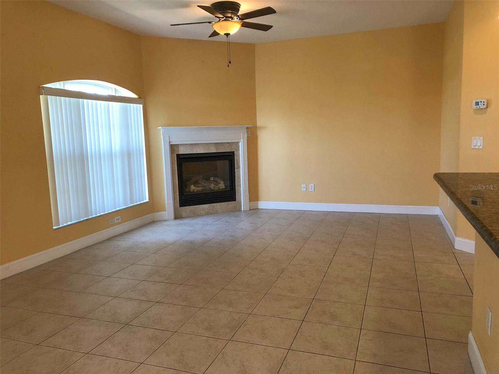 fire place in living room