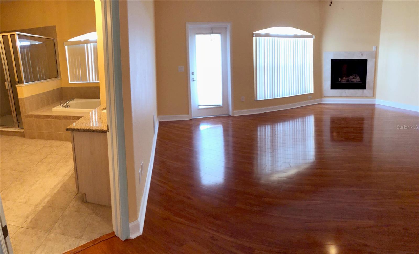fire place in the bedroom