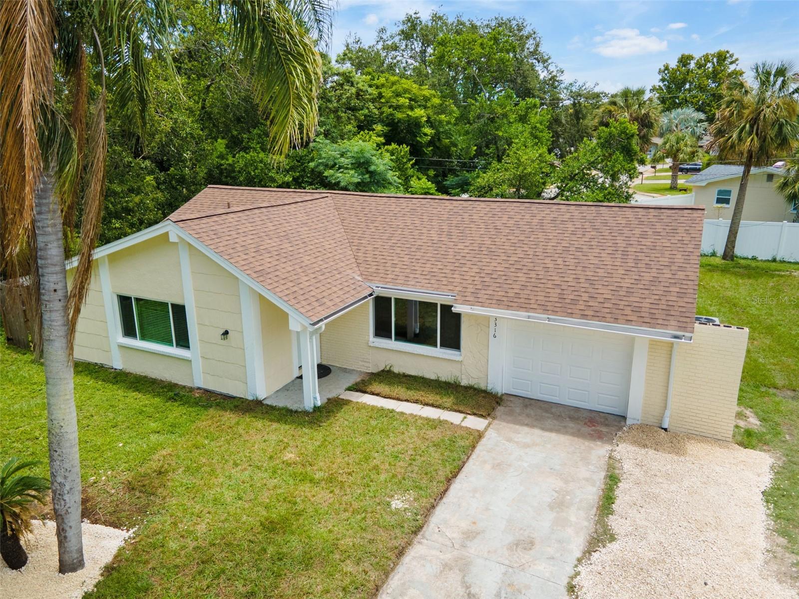 Drone View Front of Property