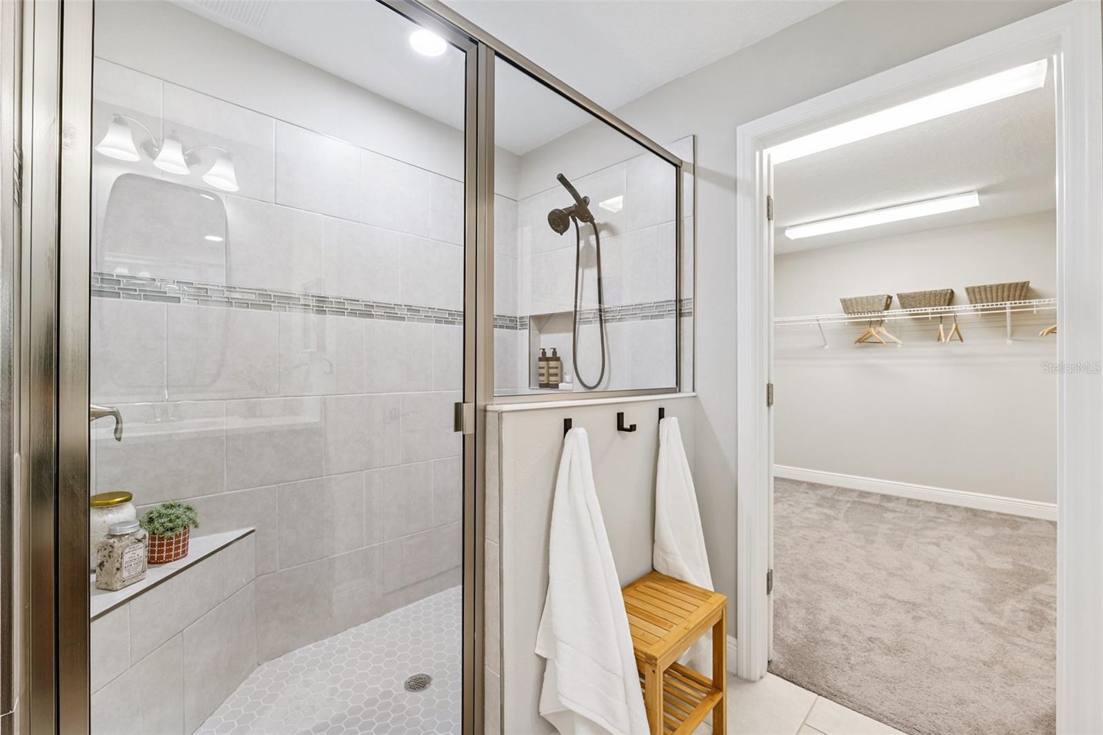 Spa-like Primary Bath (also peep the HUGE Primary closet)