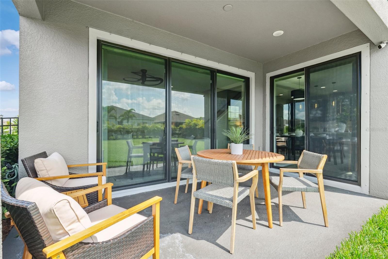 Large, covered back porch overlooking your beautiful backyard.
