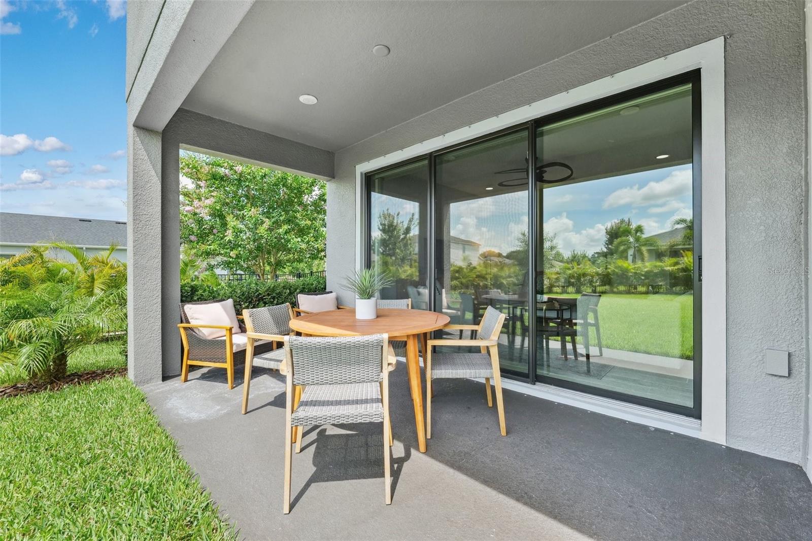 Large, covered back porch overlooking your beautiful backyard.