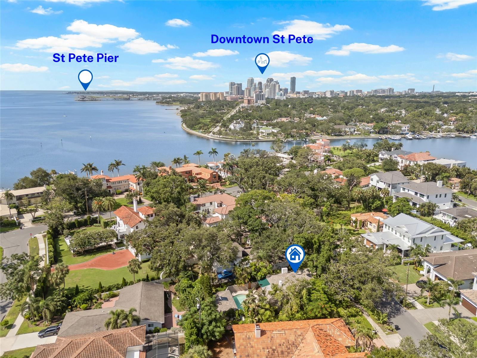 Ideal location within minutes to downtown St. Pete.