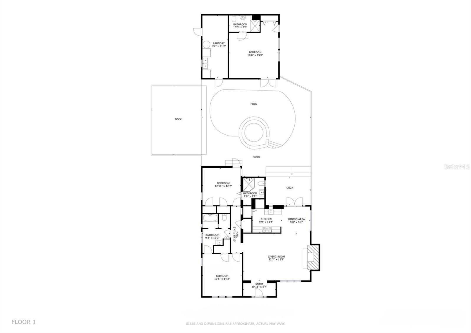 Bird’s eye of the floor plan.