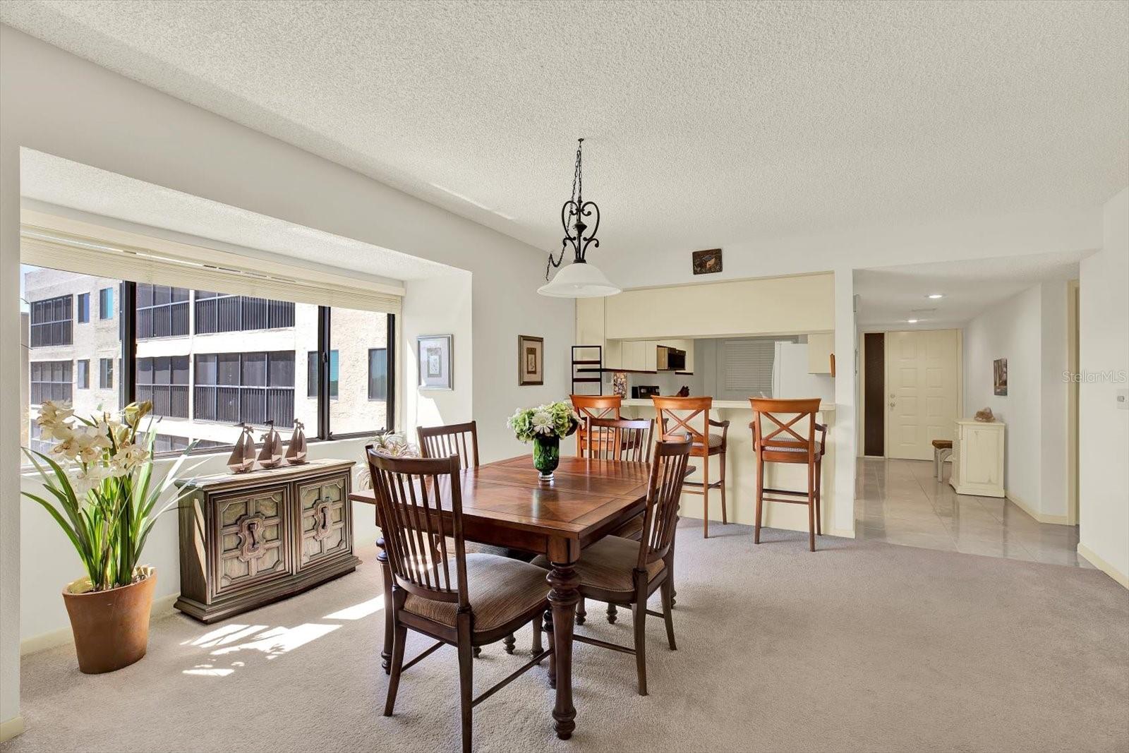 Dining Area looking towards Kitchen and Entry